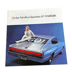 Vintage 1967 Dodge Charger Dealer Sales Brochure Rebellion Operation Muscle Car